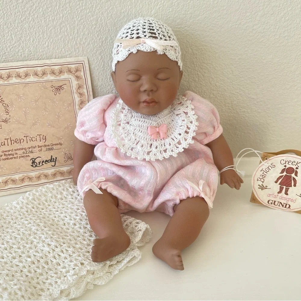 Berdine Creedy Rosey Porcelain Baby Doll 10 Inch